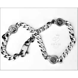 Iduchi bracciale uomo argentum passion